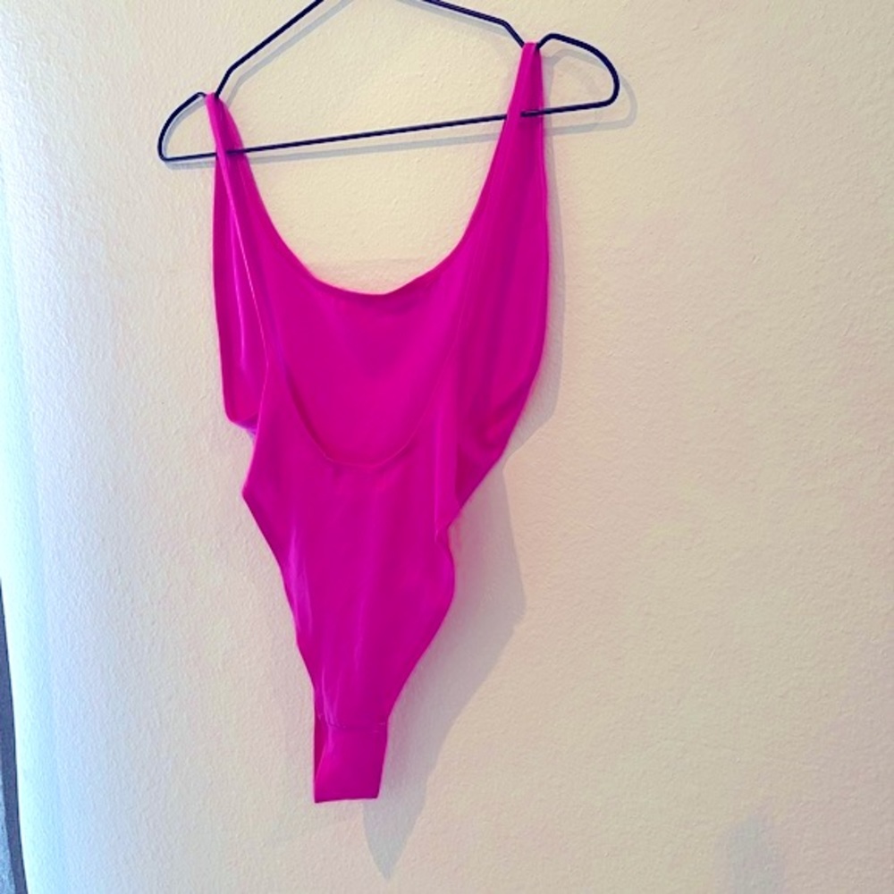 Laina Rauma pink spaghetti strap thong swimsuit Sm - Picture 5 of 14